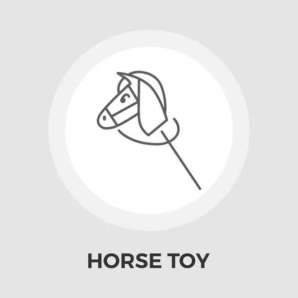 Paard speelgoed vector platte pictogram — Stockvector