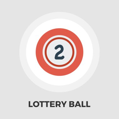 Piyango topu düz simgesi