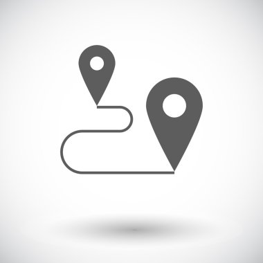 harita işaretçisi düz simgesi