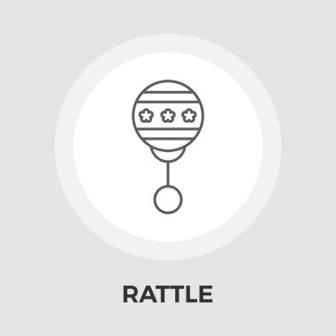 Çıngırak düz simgesi