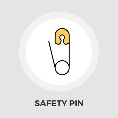 Çengelli iğne vektör düz simgesi