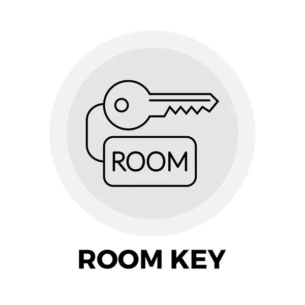 Icono de línea de llave de habitación — Archivo Imágenes Vectoriales