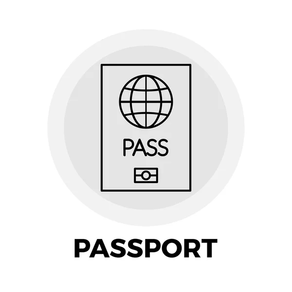 Значок линии паспорта — стоковый вектор