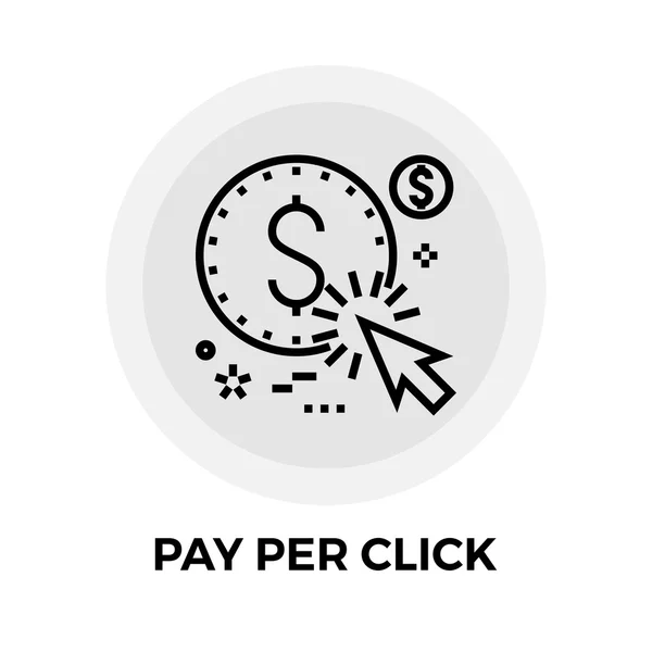 Значок Pay Per Click Line — стоковый вектор