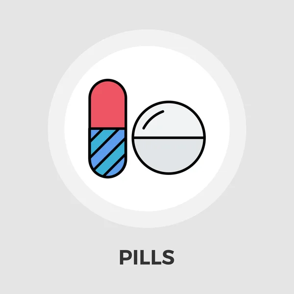 Píldoras anticonceptivas vector icono plano — Archivo Imágenes Vectoriales