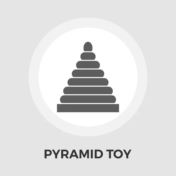 金字塔玩具矢量平面图标 — 图库矢量图片