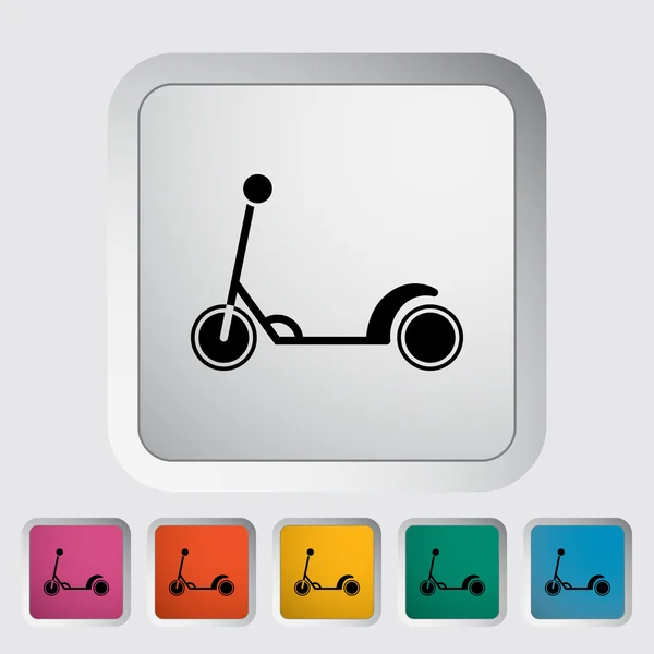 Scooter child flat icon — Stock Vector