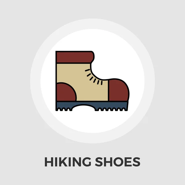 ハイキング靴ベクトル フラット アイコン — ストックベクタ