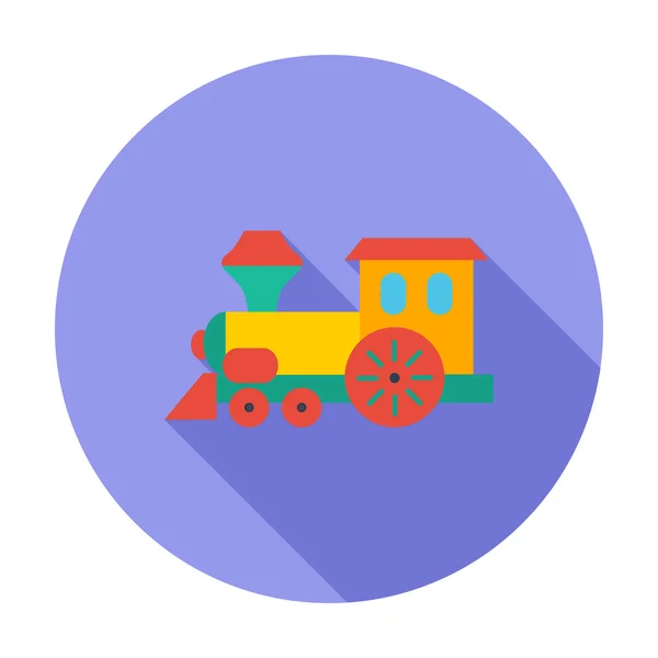 Train toy flat icon — Stock Vector