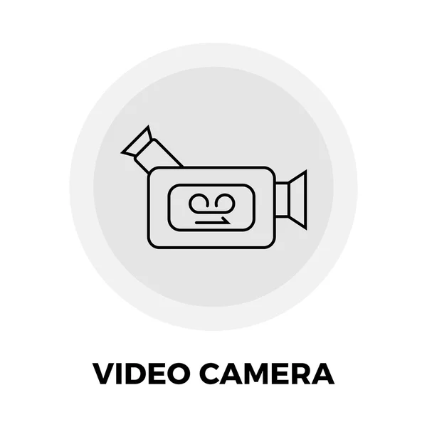 Icono de línea cámara de vídeo — Vector de stock