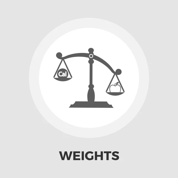 Weights icon flat — Stock Vector