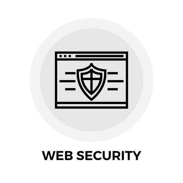 Web Security Line Icon — Stock Vector