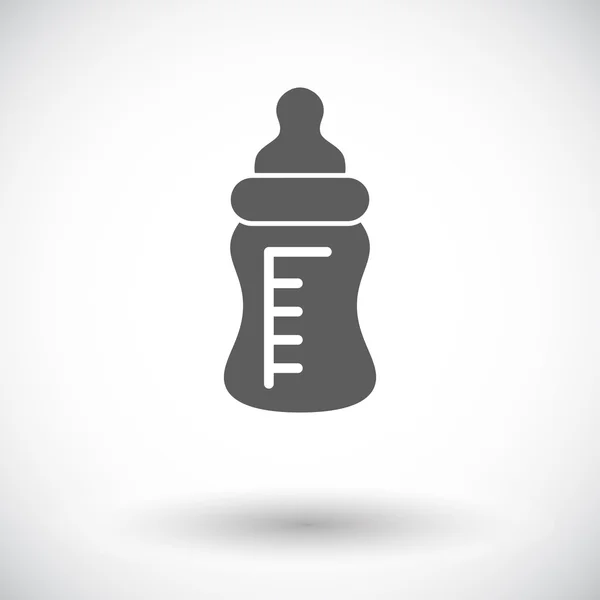 Alimentación botella vector plano icono — Vector de stock