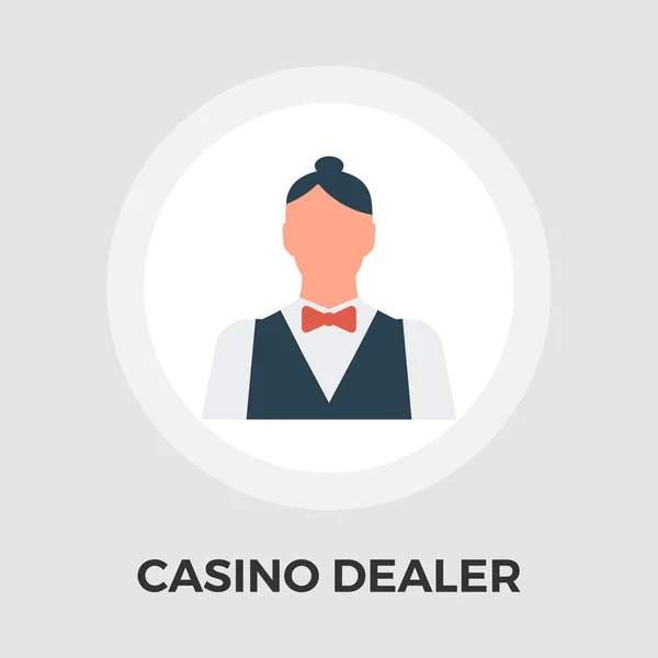 Het icoon van Casino Dealer plat — Stockvector