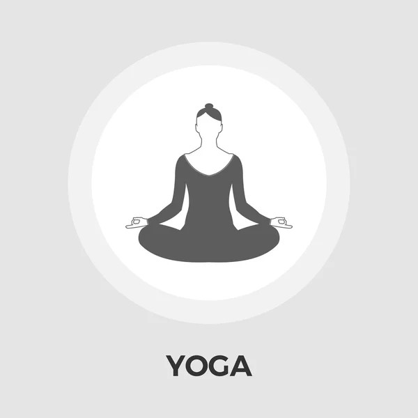 Icona piatta yoga. — Vettoriale Stock