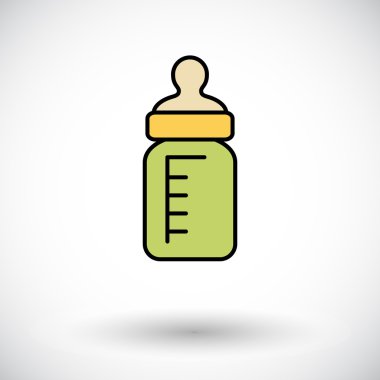 Besleme şişe vektör düz simgesi