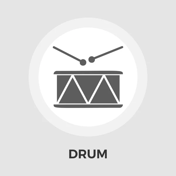 Tambor vector icono plano — Archivo Imágenes Vectoriales