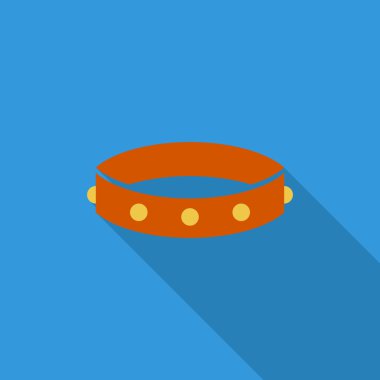 Yaka vektör düz simgesi