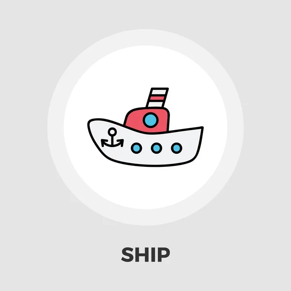 Statek wektor zabawka płaski ikona — Wektor stockowy