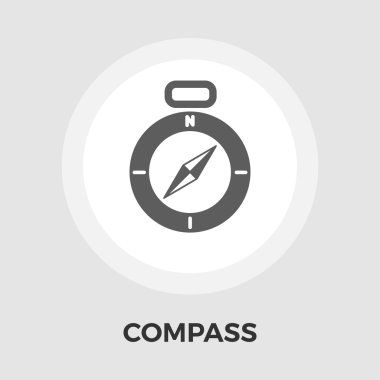 Pusula vektör düz simgesi