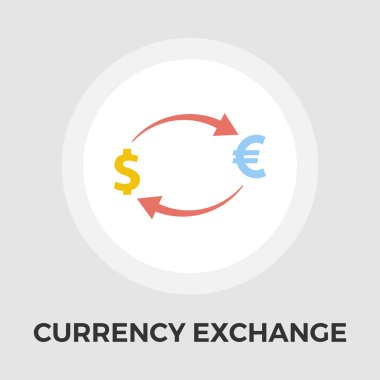 Döviz Alım Satım vektör düz simgesi