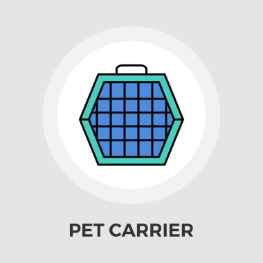 Evde beslenen hayvan taşıyıcı düz simgesi