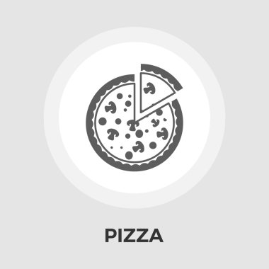 Pizza Düz Simgesi