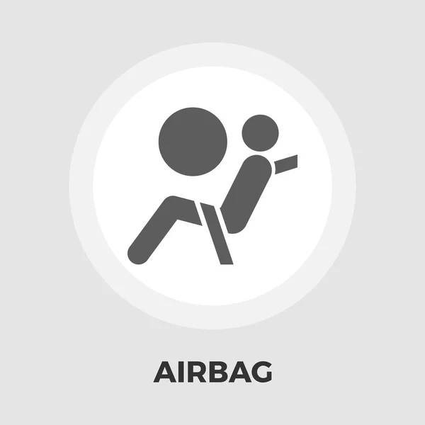Ícone plano do airbag — Vetor de Stock