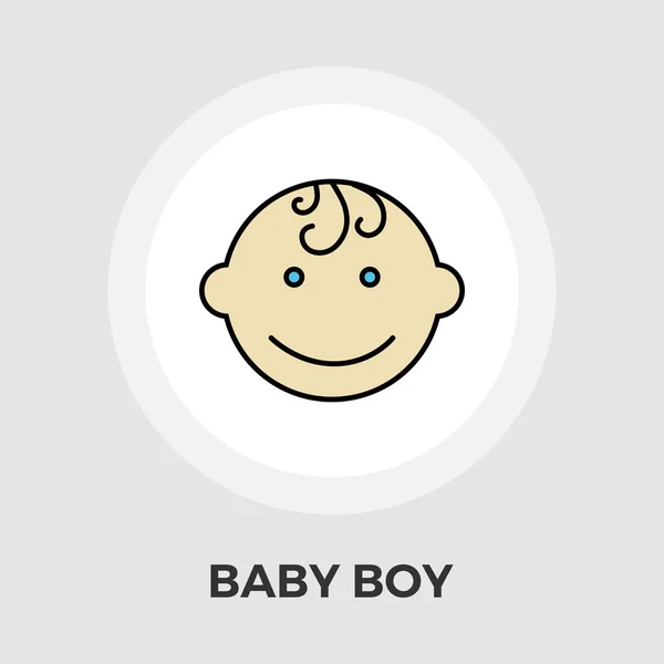 Μωρό αγόρι επίπεδη εικονίδιο — Διανυσματικό Αρχείο