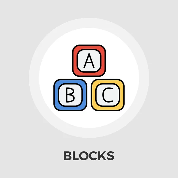 Block vektor Flat ikonen — Stock vektor