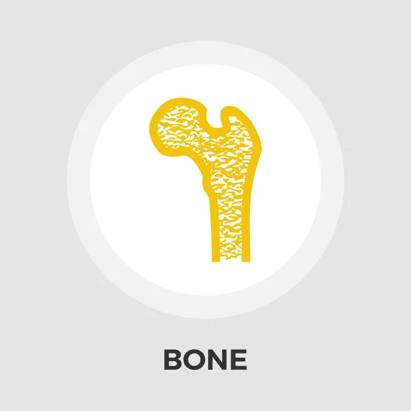 Icône plate osseuse . — Image vectorielle