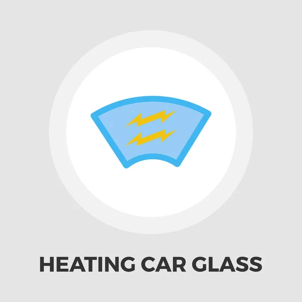 Chauffage verre automobile icône plate . — Image vectorielle