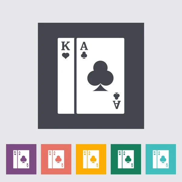 Hrát karty ikonu — Stockový vektor