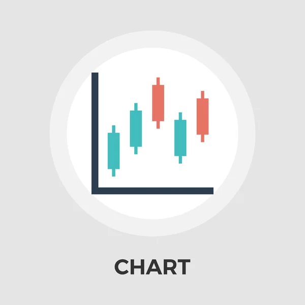 Gráfico plano icono único . — Vector de stock