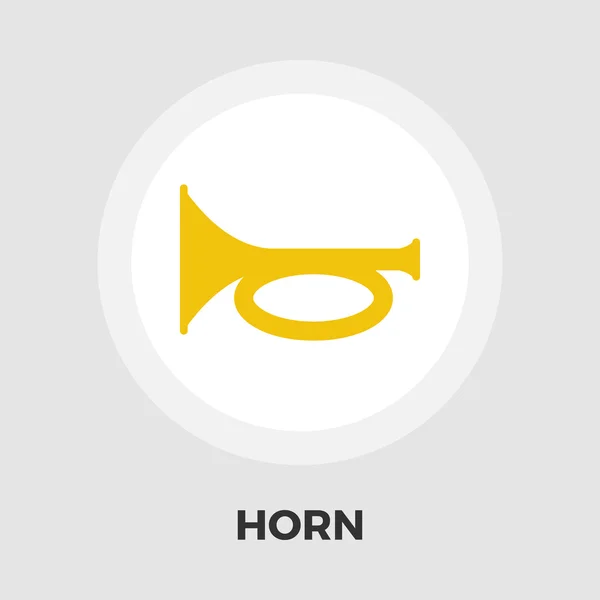Horn flache Ikone — Stockvektor