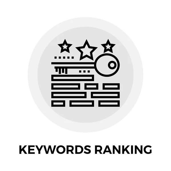 Ключові слова Ranking Line Icon — стоковий вектор