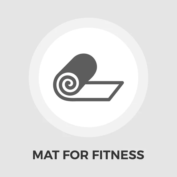 Mat voor fitness platte pictogram — Stockvector