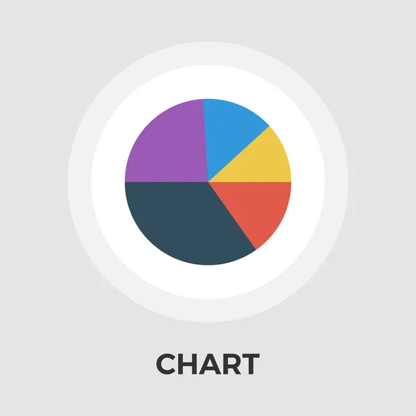 Gráfico único ícone plana . — Vetor de Stock