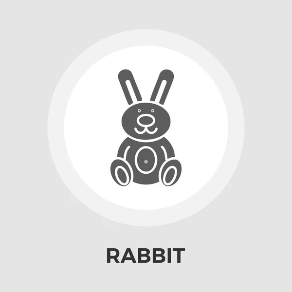 Rabbit toy vector flat icon — Stock Vector