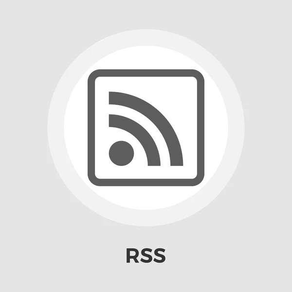 Rss platte pictogram. — Stockvector