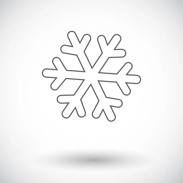 Sneeuwvlok platte pictogram — Stockvector