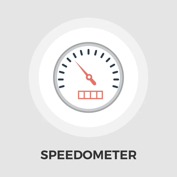 Indicateur de vitesse icône plate — Image vectorielle