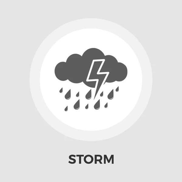 Tempestade vetor plana ícone —  Vetores de Stock