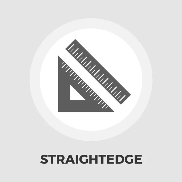 Ícone Straightedge plana —  Vetores de Stock