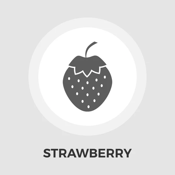 Erdbeer Vektor flaches Symbol — Stockvektor