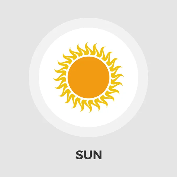 Sol Icono plano — Vector de stock