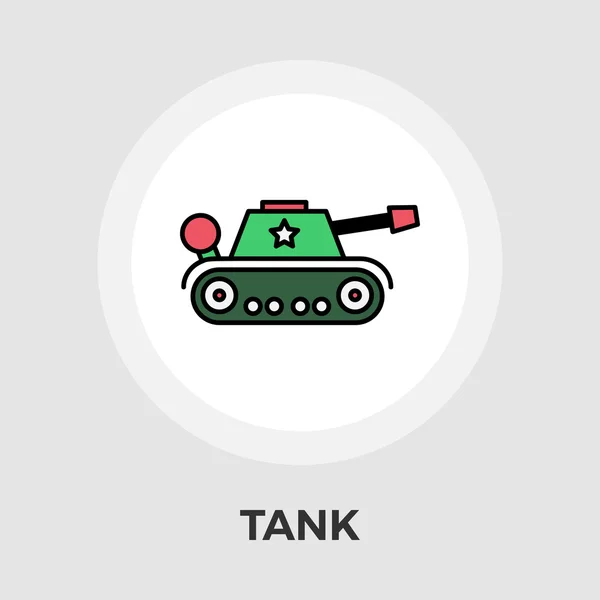 Tanque de juguete vector icono plano — Vector de stock