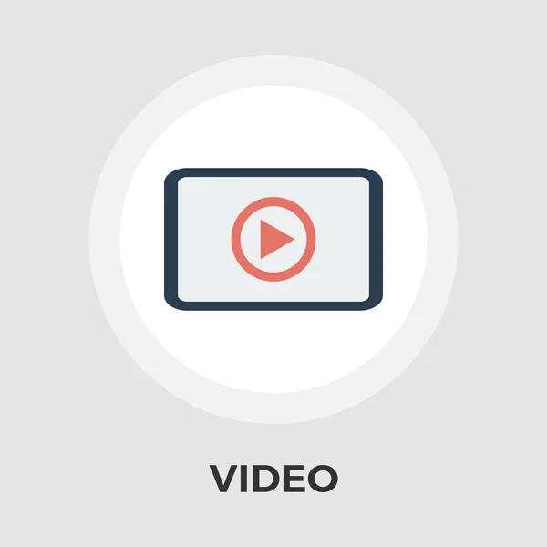 Videospeler vector platte pictogram — Stockvector