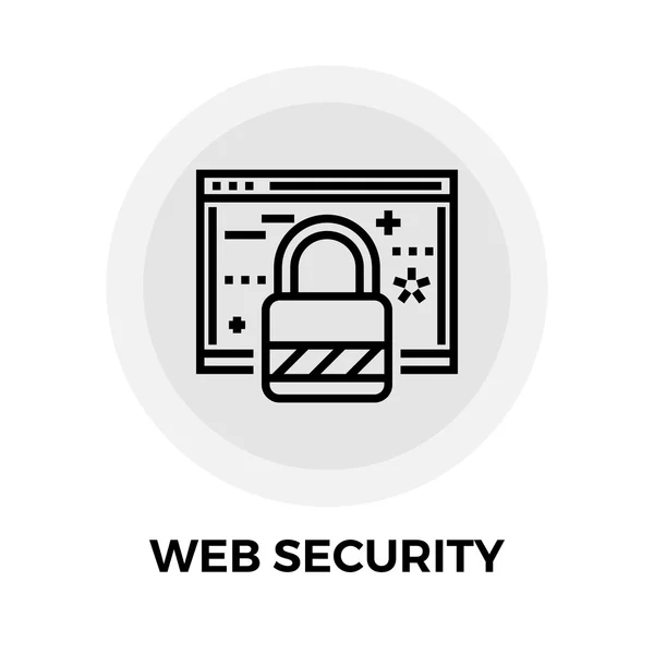 Web Security Line Ícone — Vetor de Stock