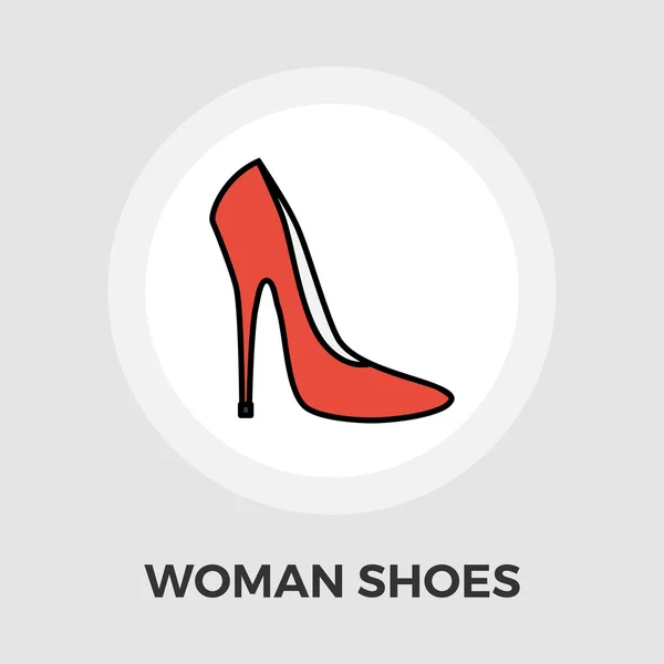 Mujer zapatos vector icono plano — Vector de stock